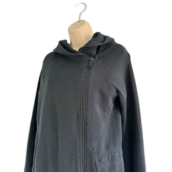 Nike Women's Sz XS Black Asymmetric Zip Tech Fleece Oversized Hoodie - Picture 2 of 11